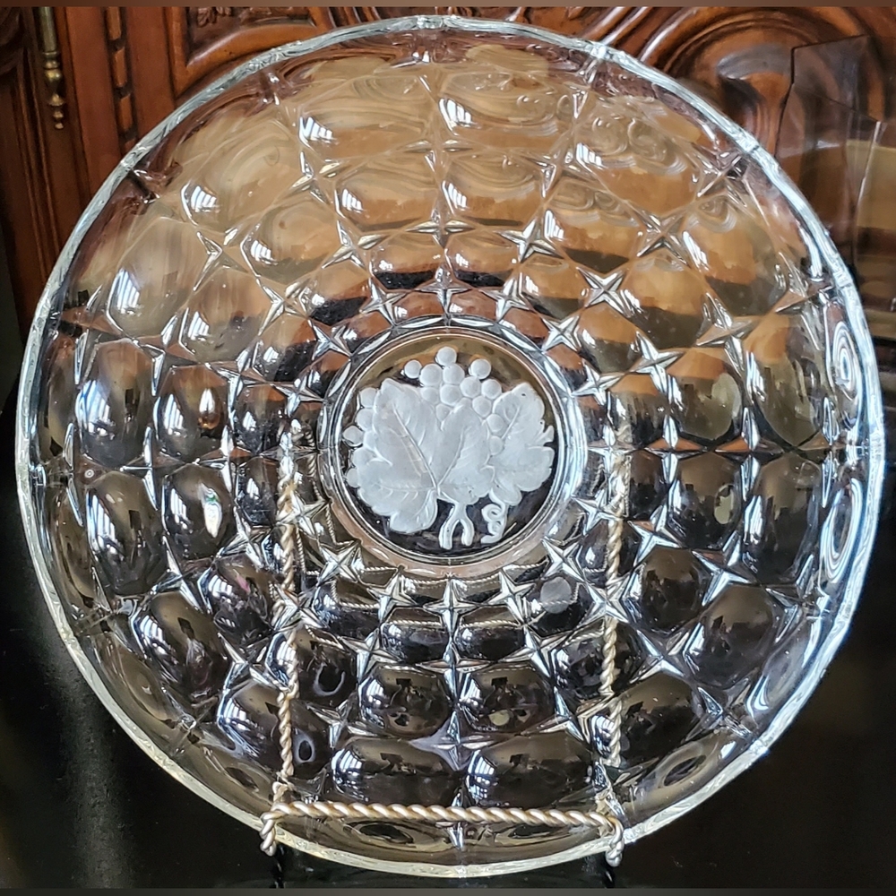 Vntg "Constellation Grape Clear" 13" Platter by Indiana Glass - Picture 6 of 9